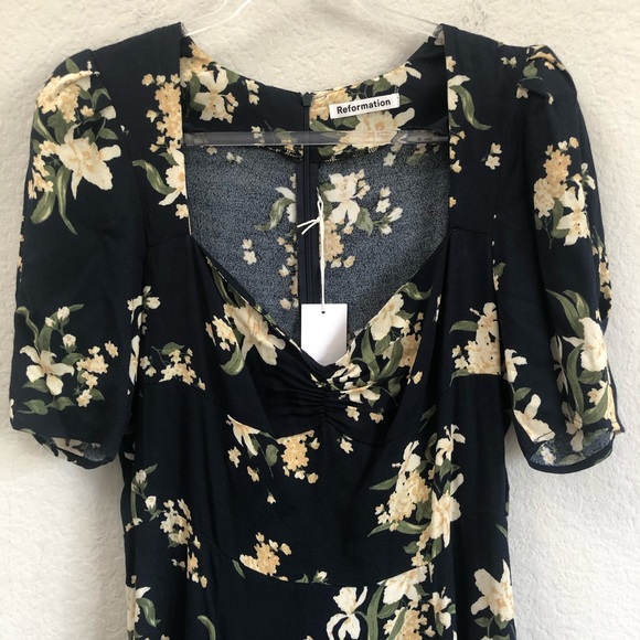 Reformation Martin Floral Midi Dress Yolanda Sz 10 - Picture 3 of 4